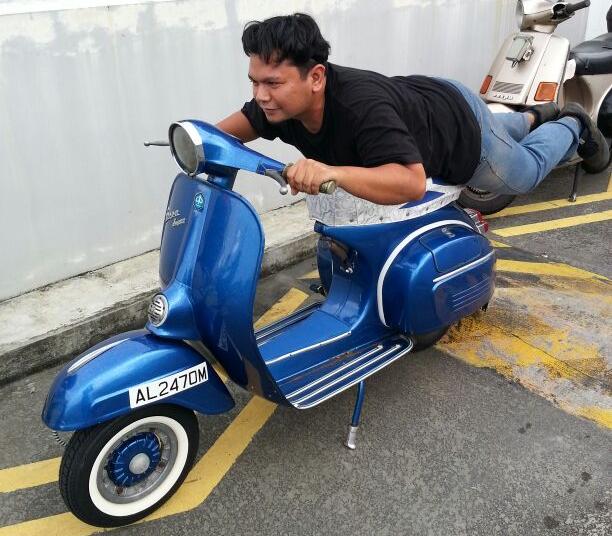 The scooter on which Sutan will be riding during his adventure