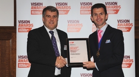 Prestige Award winner Dr David Ward and President Mark Hunt at the Vision Awards