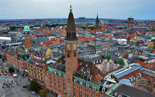 Copenhagen City Hall clock tower