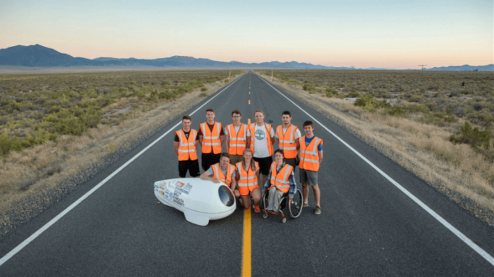 The Project Nevada team with Sarah Piercy and the handcycle