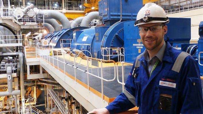 Sam Williams at Sizewell B nuclear power station