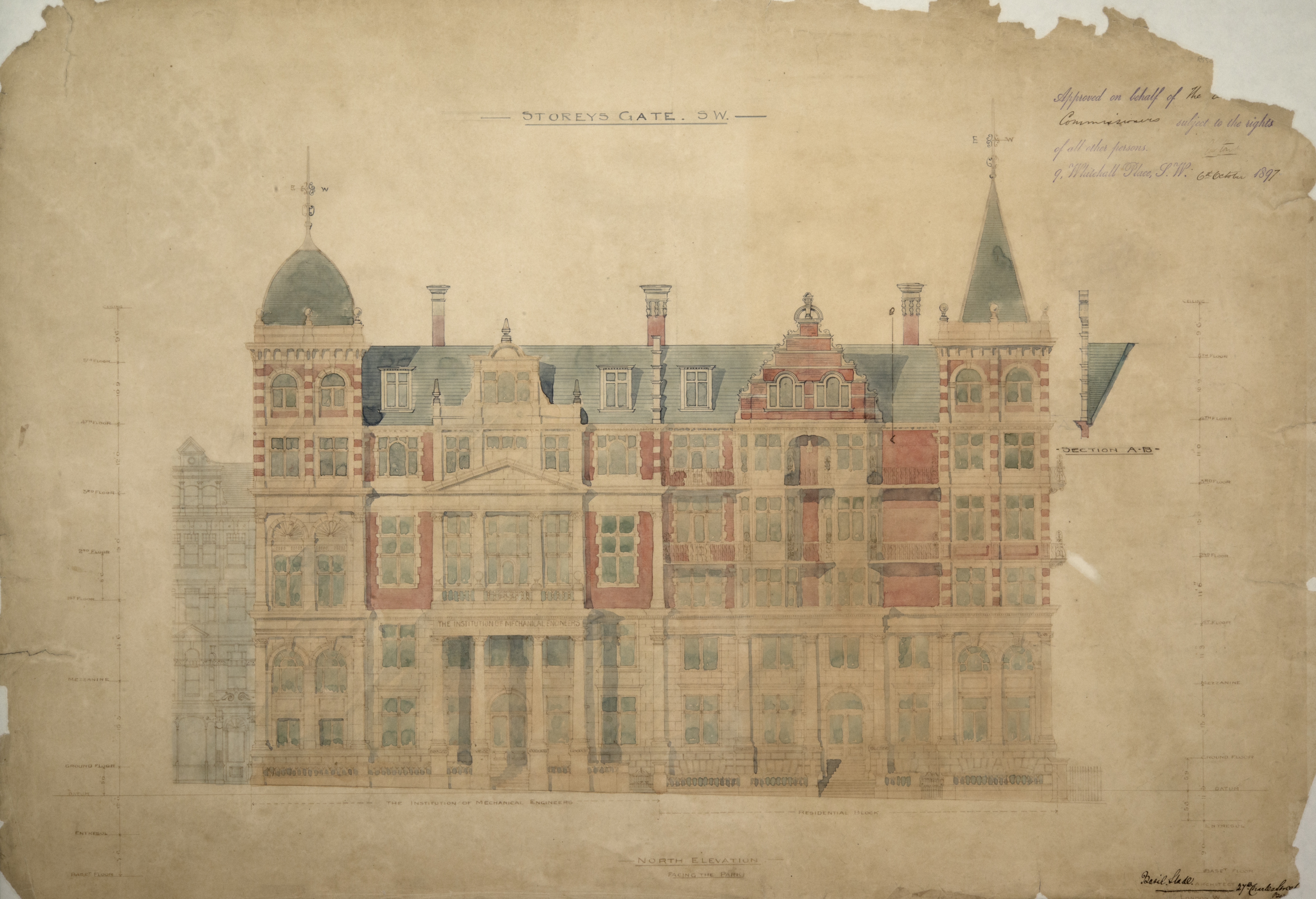 INAUGURAL MEETING OF THE INSTITUTION OF MECHANICAL ENGINEERS, 1847 Inaugural meeting minutes, selecting George Stephenson as the first President, 1847