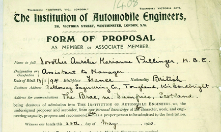 Pullinger's proposal form