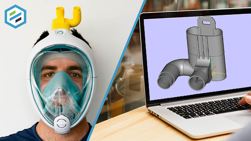 3D-printed valves convert snorkel gear into ventilator masks for ...
