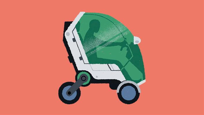 'Electric scooters out now are pretty rudimentary, but I expect to see some tiny shared vehicles that are electric, safer and maybe even more comfortable' (Credit: Matt Clough)