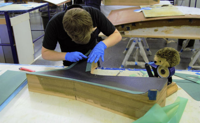 Carbon fibre composite bodywork lay-up Carbon fibre composite bodywork lay-up