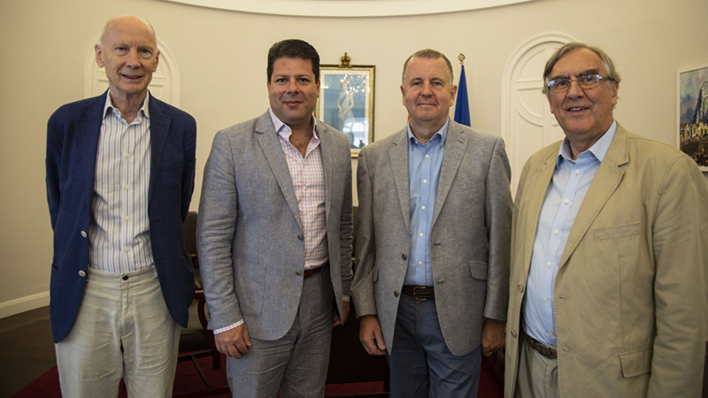 L to R – Lord Robert Mair (ICE), Chief Minister Hon. Fabian Picardo, Mr Mike Carr (IET) and Mr John Wood (IMechE).