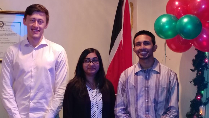 SOfE Americas finalists (left to right) - Roman Stromeyer, Shalini Persad, Shivan Ramnarace