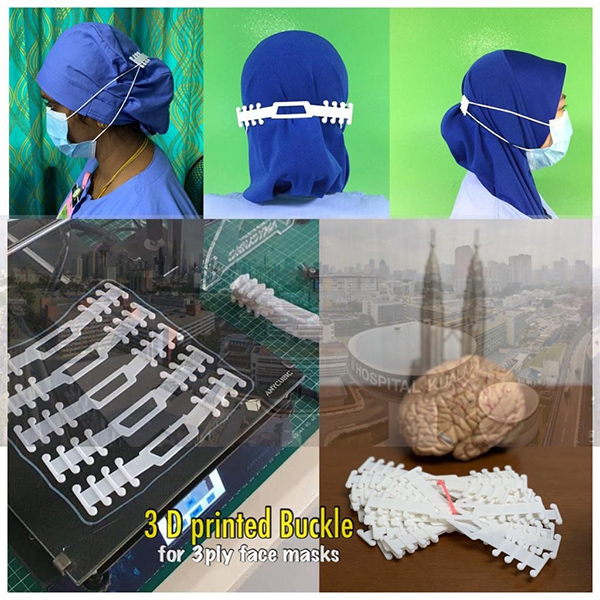 Application of the ear buckle 