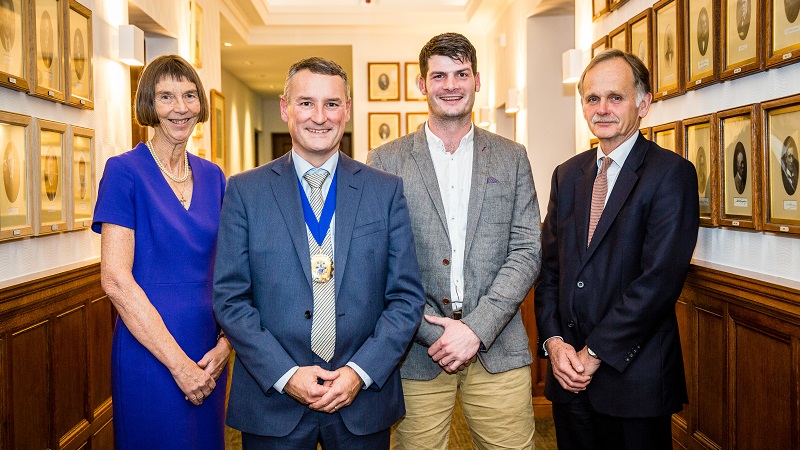 L-R: Dame Sue Ion, President Jon Hilton, Dave Henson MBE and Stephen Tetlow