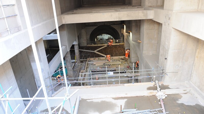 Construction of Crossrail Bond Street station Construction of Crossrail's Bond Street station
