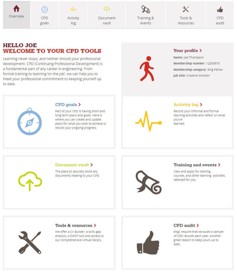 CPD tools dashboard