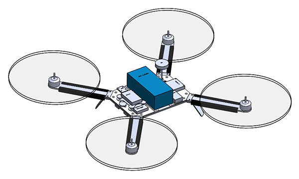 CAD model of Strath UA’s UAS Challenge 2020 project