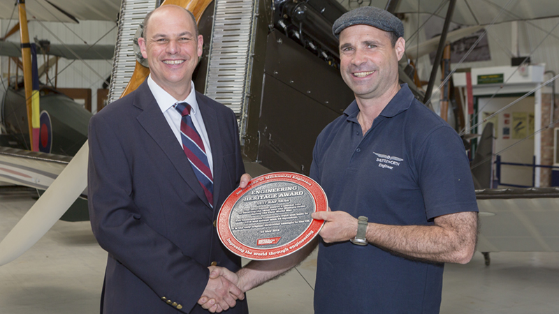 RAF SE5a, recipient of our 118th Engineering Heritage Award
