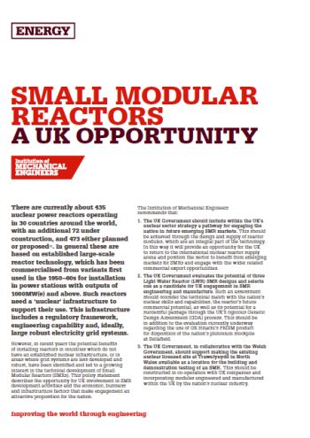 Small Modular Reactors - A UK Opportunity thumb