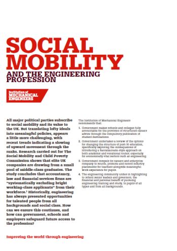 Social Mobility and the Engineering Profession thumb