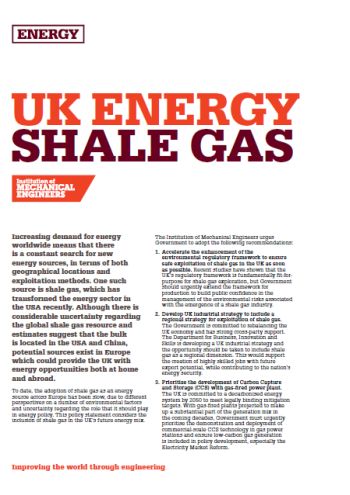 UK Energy - Shale Gas thumb