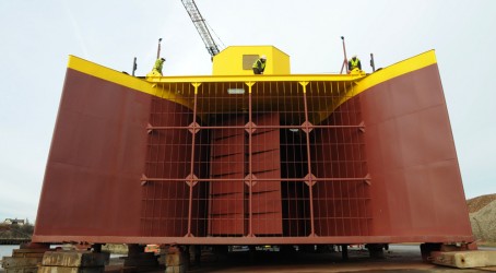 Proteus demonstrator on dockside following construction What lies beneath