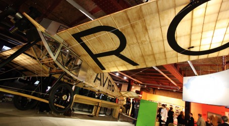 The 1912 Avro F - first enclosed-cabin monoplane to take to the sky Centre stage